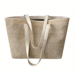 Straw Tote Bag Large Capacity Shoulder Bag For Travel