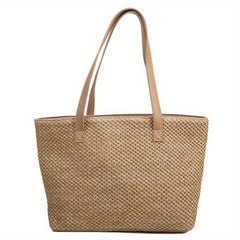 Straw Tote Bag Large Capacity Shoulder Bag For Travel