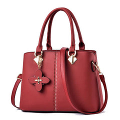 Flower Decor Tote Bag Large Capacity Messenger Shoulder Bag