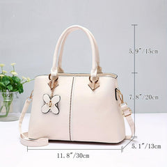 Flower Decor Tote Bag Large Capacity Messenger Shoulder Bag