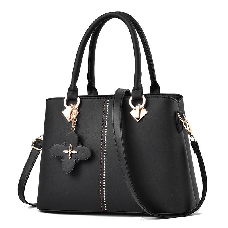 Flower Decor Tote Bag Large Capacity Messenger Shoulder Bag
