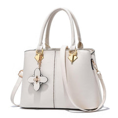 Flower Decor Tote Bag Large Capacity Messenger Shoulder Bag