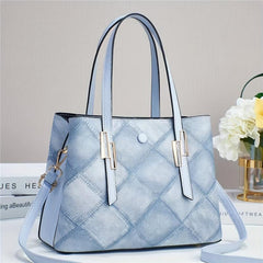 Argyle Pattern Tote Bag Crossbody Office & Work Purse