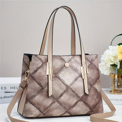 Argyle Pattern Tote Bag Crossbody Office & Work Purse