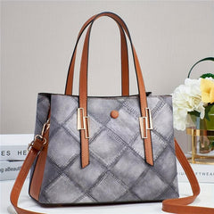 Argyle Pattern Tote Bag Crossbody Office & Work Purse