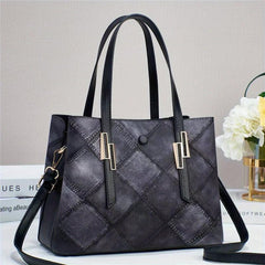 Argyle Pattern Tote Bag Crossbody Office & Work Purse