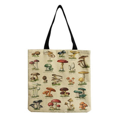 Portable Foldable Canvas Shoulder Bag Lightweight Sling Shopper Bag