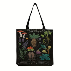 Portable Foldable Canvas Shoulder Bag Lightweight Sling Shopper Bag