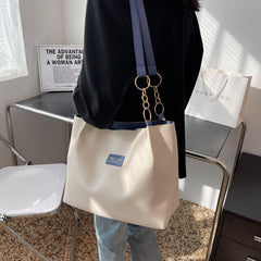 Chain Tote Bag Large Capacity Shoulder Bag Vegan Leather Handbag