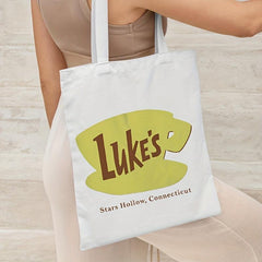 Letters Print Canvas Shoulder Bag Lightweight School Bag