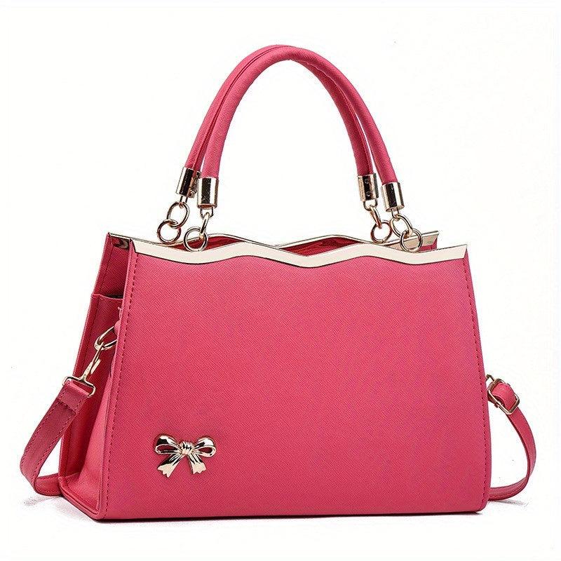 Bowknot Decor Crossbody Bag Satchel Purse For Women