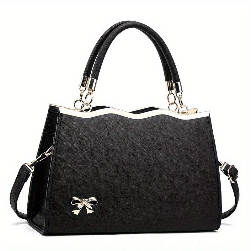 Bowknot Decor Crossbody Bag Satchel Purse For Women