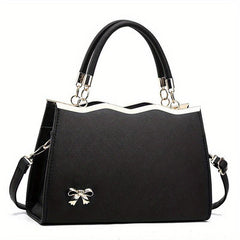 Bowknot Decor Crossbody Bag Satchel Purse For Women