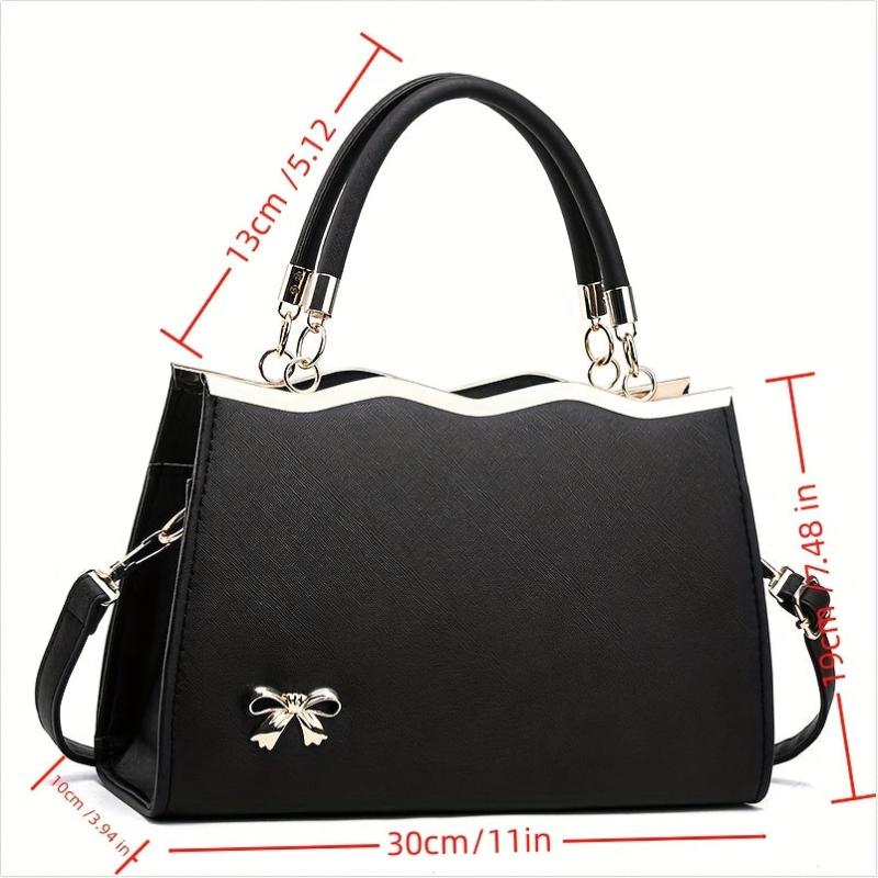 Bowknot Decor Crossbody Bag Satchel Purse For Women