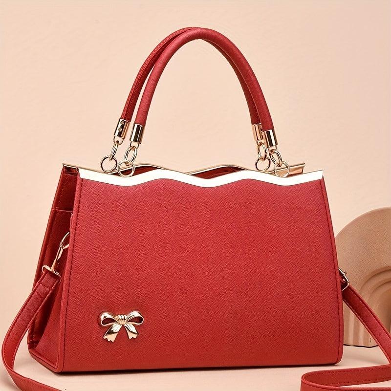 Bowknot Decor Crossbody Bag Satchel Purse For Women