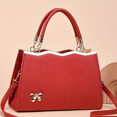 Bowknot Decor Crossbody Bag Satchel Purse For Women
