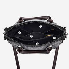 Tassel Top Handle Satchel Crossbody Bag PU Leather Tote Bag