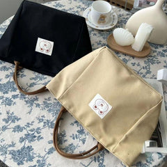Large Capacity Tote Shoulder Bag with Fixed Straps