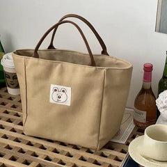 Large Capacity Tote Shoulder Bag with Fixed Straps