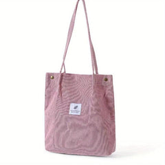 Large Capacity Corduroy Shoulder Bag Minimalist Storage Handbag