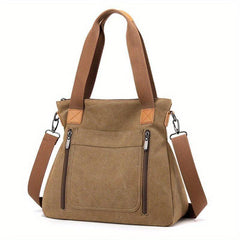 Canvas Tote Bag Large Capacity Lightweight Handbag For Travel