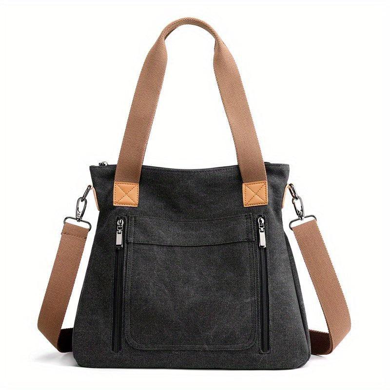Canvas Tote Bag Large Capacity Lightweight Handbag For Travel