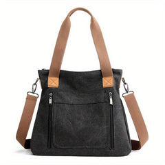 Canvas Tote Bag Large Capacity Lightweight Handbag For Travel