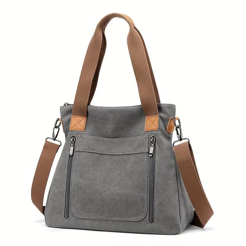 Canvas Tote Bag Large Capacity Lightweight Handbag For Travel