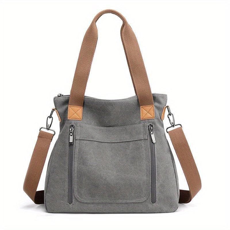 Canvas Tote Bag Large Capacity Lightweight Handbag For Travel