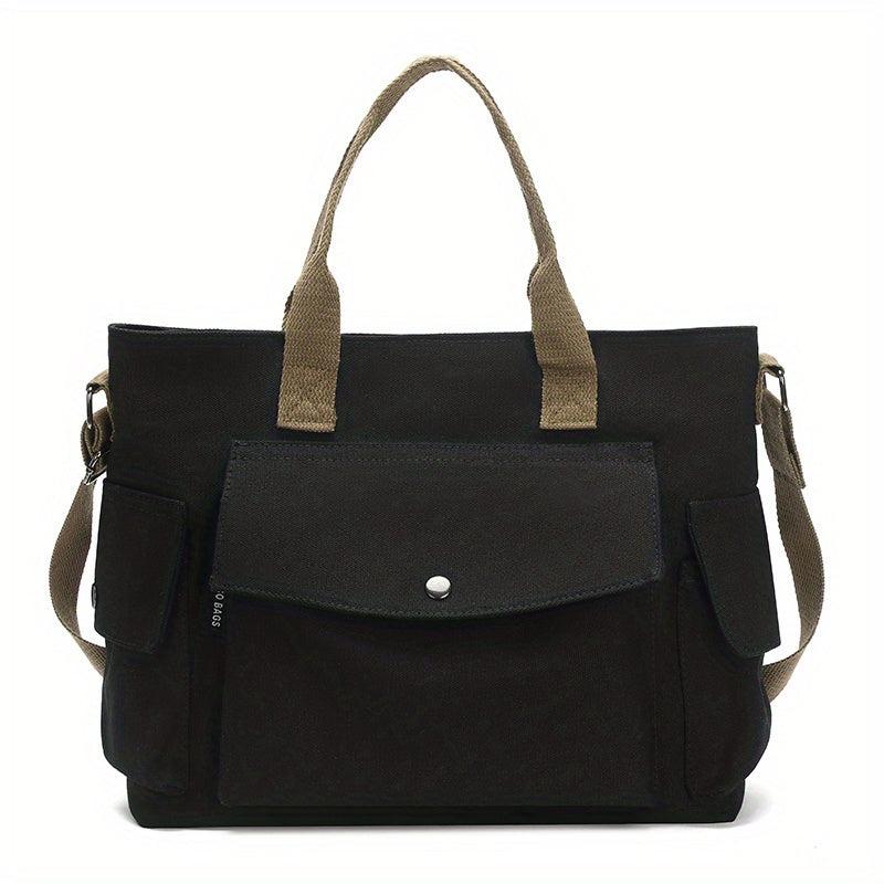 Casual Large Capacity Canvas Bag All Match Preppy School Tote Bag