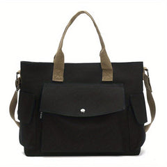 Casual Large Capacity Canvas Bag All Match Preppy School Tote Bag