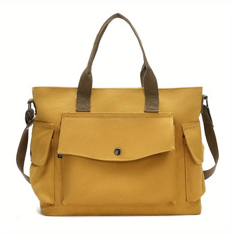 Casual Large Capacity Canvas Bag All Match Preppy School Tote Bag