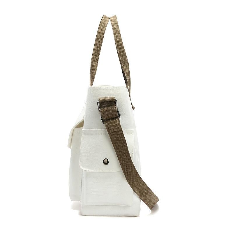 Casual Large Capacity Canvas Bag All Match Preppy School Tote Bag