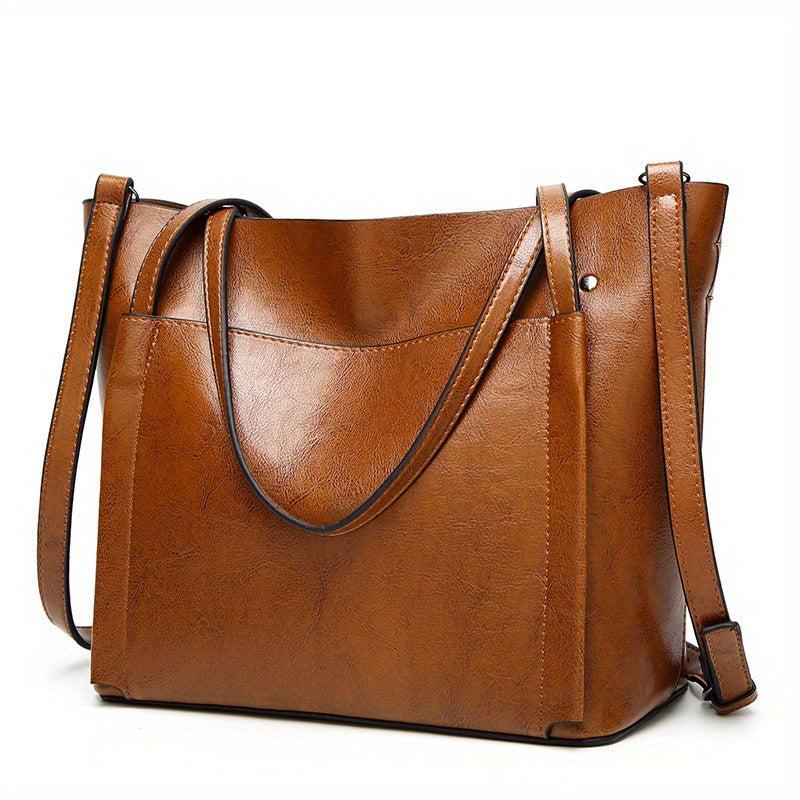 Women Handbags Tote Bag Soft Leather Large Capacity Casual Ladies Shoulder Cross