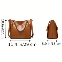 Women Handbags Tote Bag Soft Leather Large Capacity Casual Ladies Shoulder Cross
