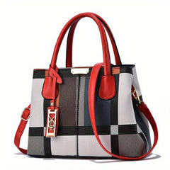 Women's Colorblock Tote Bag Large Capacity Shoulder Bag