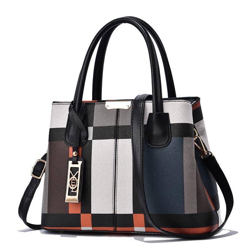 Women's Colorblock Tote Bag Large Capacity Shoulder Bag