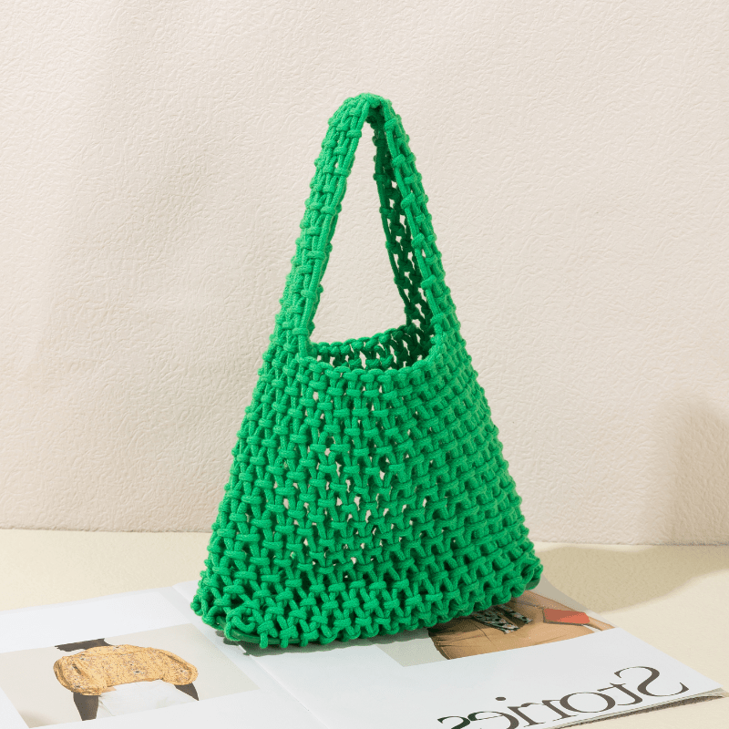 Minimalist Crochet Handbag with Insert Pouch