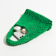 Minimalist Crochet Handbag with Insert Pouch