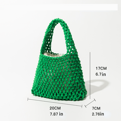 Minimalist Crochet Handbag with Insert Pouch