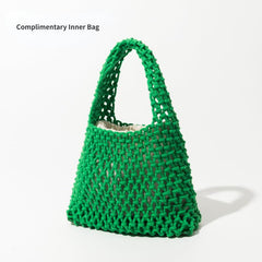 Minimalist Crochet Handbag with Insert Pouch