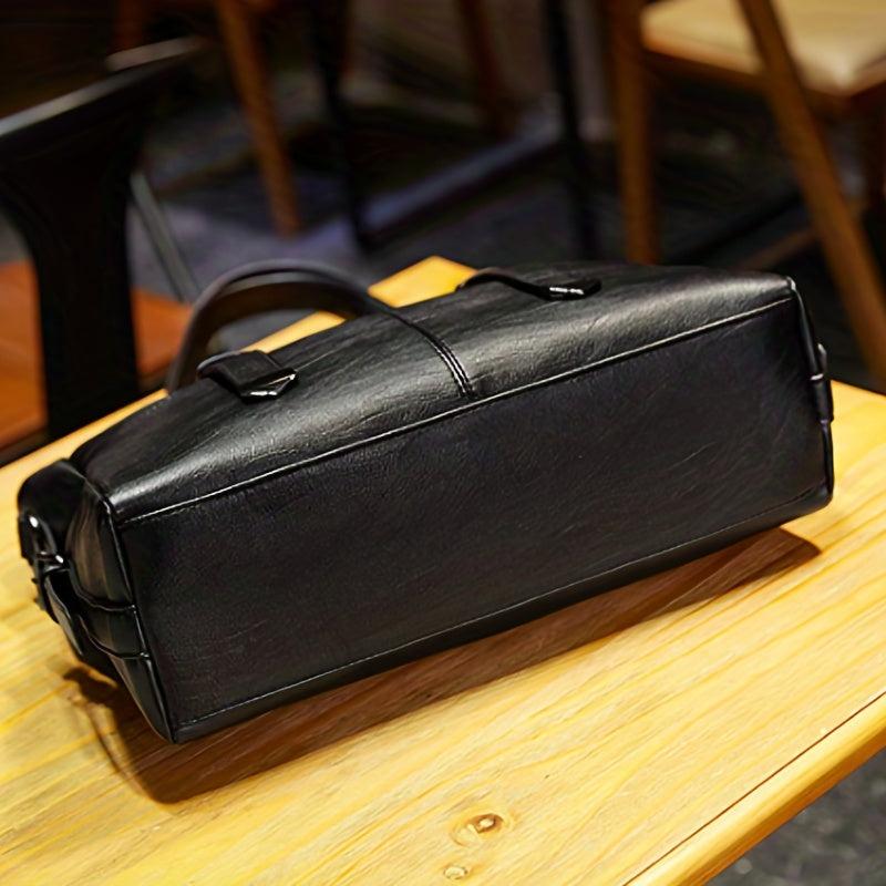 Large Capacity Crossbody Tote Bag PU Leather Shoulder Bag