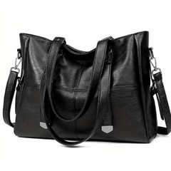 Large Capacity Crossbody Tote Bag PU Leather Shoulder Bag
