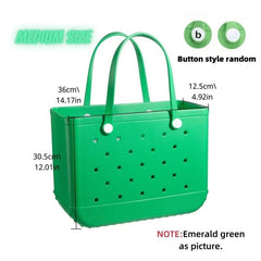 Large Outdoor Beach Bag EVA Pink Tote Washable Handbag
