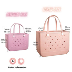 Large Outdoor Beach Bag EVA Pink Tote Washable Handbag
