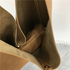 Large Capacity Shoulder Bag Soft Tote Bag Casual Shopping Bag