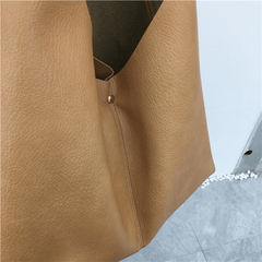 Large Capacity Shoulder Bag Soft Tote Bag Casual Shopping Bag