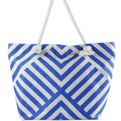 Geometric Beach Tote Lightweight Canvas Shoulder Bag