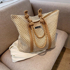 Boho Style Straw Bag Large Capacity Handbag