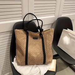 Boho Style Straw Bag Large Capacity Handbag